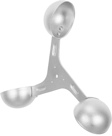 HOMOBABE Aluminiumlegierung Hohe Genauigkeit Windgeschwindigkeitsmesser mit Silbernem Gehäuse und Windbecher und Einfache Installation für Outdoor Aktivitäten