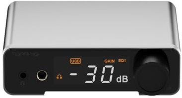TOPPING DX1 II DAC & Amplificatore per cuffie ES9039Q2M, chip DAC con uscita/ingresso ottico, modalità preamplificatore, uscita linea bilanciata, amplificatore per cuffie completamente bilanciato