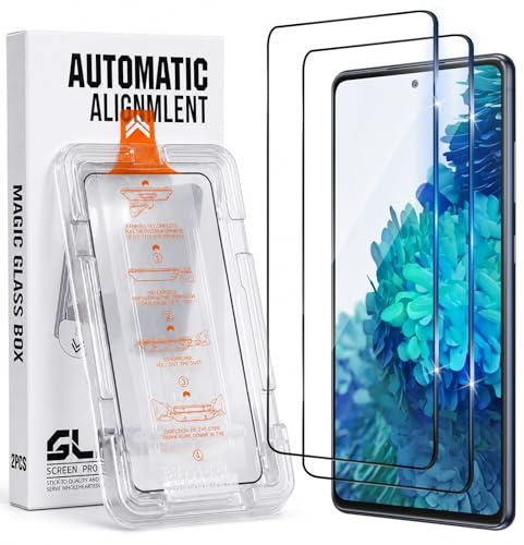 Xunzii Schutzfolie für Samsung Galaxy S20 FE 5G/4G für Panzerglas | [Auto-Installation] Displayschutzfolie, 9H Härte Schutzglas, 0.33mm HD-Klar Panzer Schutz Glas, Bläschenfrei Folie, 2 Stück