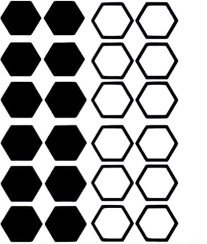 AugustknowU Grids Car For Honeycomb Graphics Stickers, Hexagonal Graphics, Car Vinyl Decal, For Cars, Motorcycles, Waterproof, Fade-resistant, Easy Installation (Black)