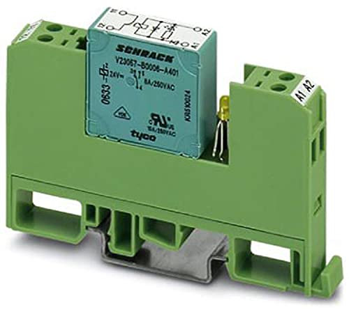 PHOENIX CONTACT EMG 10-REL/KSR-G 24/2-LC Relaismodul mit Fest Eingelötetem Kleinschaltrelais, Eingangsspannung 24V DC, 10.6mm Breite, 75mm Höhe, 34.750g Gewicht, 10 Stück
