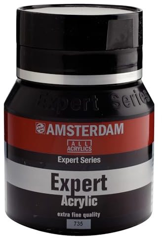 Amsterdam Expert Series Acrylic - Expert Series Oxide Black 735-400 ml Jar - Heavy Body - Highest Lightfastness - Professional Grade - Art Supplies