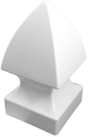 Weatherables AWCP-Gothic Pfostenkappe für einen echten 10,2 x 10,2 cm Pfosten, Weiß