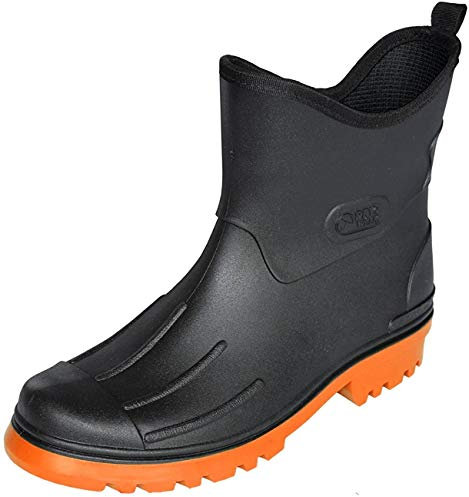 Bockstiegel Herren Große Stiefel Big Schuhe, Schwarz/Orange, 43.5 EU