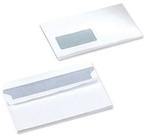 5 Star Envelopes Wallet Press Seal Window 80gsm White DL [Pack of 1000]