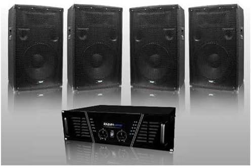 Pack Sono DJ ampli 1600 W + 4 HP 600W DJ-675-S