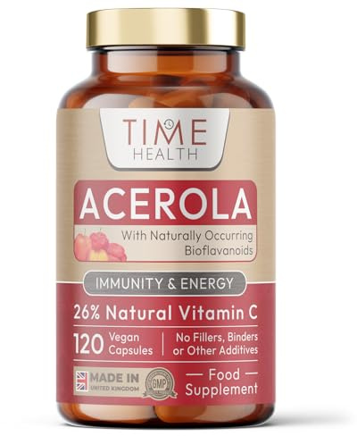 Acerola Cherry Extract - Wholefood Vitamin C - 120 Capsules - UK Made | Zero Stearates or Flow Agents - Natural