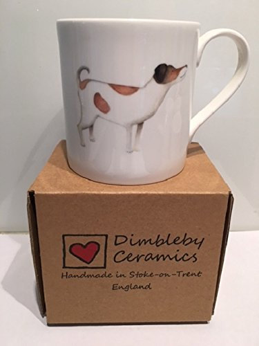 Jack Russell Dog Fine Bone China Mug in Gift Box - Handmade in Stoke on Trent, England
