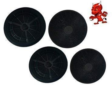 1 MEGASET 4 Aktivkohlefilter Fettfilter Kohlefilter Filter für Dunstabzugshaube Abzugshaube PKM 6090H, 6004H, 9004H