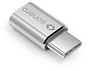 Sonero X-UA110 USB-Adapter (USB-C Stecker auf Micro USB-Buchse) alu/silber | Adapter für USB-C Geräte mit Micro USB Anschluss, kompakte Verbindungslösung
