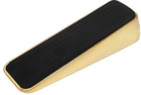 Select Hardware 03313 Decorative Rubber Brass Stop, Wedge, Anti Slip Door Holder