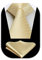 HISDERN Krawatte Hellgelb Herren Krawatten mit Einstecktuch Hochzeit Elegant Krawatte & Taschentuch Set Business