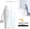 Roller Pull Up Clear Banner, Germ Protection Screen, Social Distancing Shield, Floor Standing Spit Protection, Partition Screen, Sneeze Guard, Aluminium Case, Multiple Choice,plastic steel,80x180cm