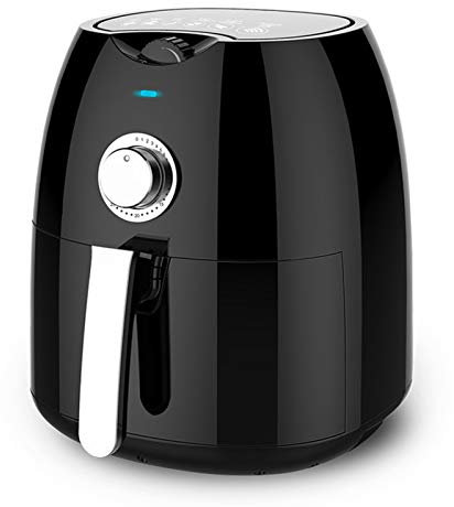 RANRANJJ Fríeas de aire Fríeas profundas con controles manuales Horno Hornear, asar, deshidratar y más accesorios seguros for lavavajillas, negro