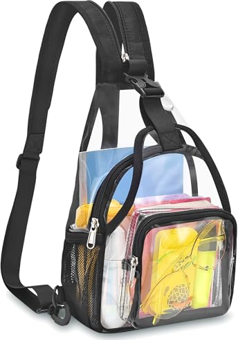 Metaverse Transparente Mini-Schultertasche, Stadion-genehmigt, Umhängetasche für Damen und Herren, durchsichtiger Rucksack für Konzerte, Festivals, Mini, Winzige kleine niedliche und niedliche