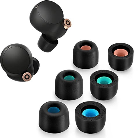 Memory Foam Tips for Sony WF-1000XM4,WF-1000XM3, Anti-Slip Replacement Ear Tips for Sony True Wireless Earphones, Fit in The Charging Case, Perfect Noise Cancellation, B, B) Fehler)