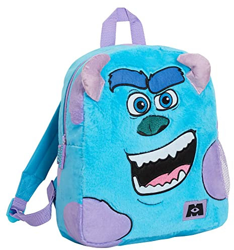 Disney Sulley Rucksack für Kinder, Schultasche, Monsters Inc Sullivan Plüsch-Rucksack, 3D-Reisetasche, Kissen, blau, Einheitsgröße, Rucksack