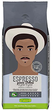 Rapunzel Heldenkaffee Espresso, ganze Bohne, 1kg (12)