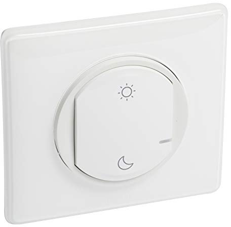 Legrand - Commande Lever/Coucher pour installation connectée Céliane with Netatmo avec plaque Laqué Blanc