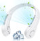 Halsventilator, tragbarer Halsventilator, wiederaufladbarer persönlicher Ventilator, 3000 mAh USB, blattloser hängender Mini-Halsventilator für Damen und Herren, drinnen (weiß)