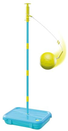 Swingball All Surface Age 4+ 3 in 1 Multiplay - Includes Swingball Tennis, Soccer, and Tailball, Portable Set for Kids, Ages 4+, Yellow/Blue