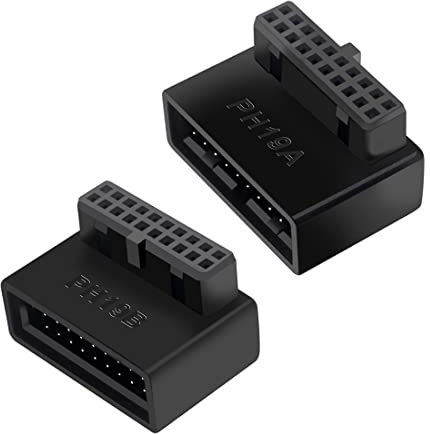 VOANZO 2 x USB 3.0 20-poliger Stecker auf Buchse, Verlängerungsadapter für Desktop-PC, Mainboard, 2 Typen