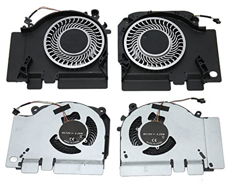 Tangxi DC 12 V CPU-Lüfter für MI-Laptop, Interner Ersatz-CPU-Lüfter für MI 171502 AA AO AD AB AQ AK AM AN GTX1060 RTX2060 C020 Notebook, 15,6-Zoll-CPU-Lüfter (CPU+GPU)