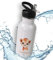 timalo® Trinkflasche für Kinder personalisiert mit Namen | auslaufsichere Edelstahl Sportflasche Kindergarten mit Tieren Geschenk für Jungen und Mädchen 400mL | 15-Löwe