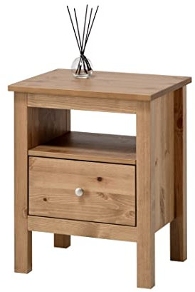 hagge home Skandinavisch Holz Beistelltisch Nachttisch Holztisch Wohnzimmertisch Schlafzimmertisch 45x37 cm Höhe 55 cm Braun