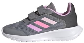 adidas Unisex Kinder Tensaur Run Shoes, Grey Three/Bliss Lilac/Bliss Pink, 28 EU