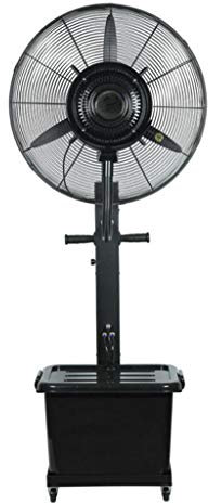 Natliedop Ventilador Industrial de Pedestal Ventilador de Piso Potente Ventilador Atomizado Silencioso Oscilante 3 Velocidades Cabeza Ajustable Ventilador Portátil 26 Pulgadas - Negro
