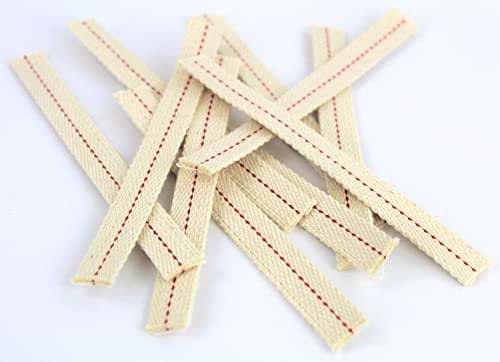 10x Docht kompatibel mit Feuerhand Sturmlaterne, Breite 12.5 mm, passgenau, reine Baumwolle, Made in Germany, ruhige Flamme
