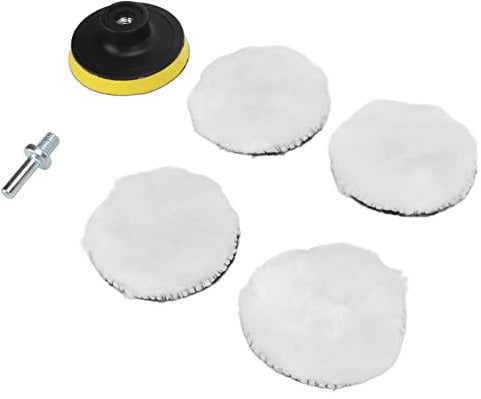 6Pcs 3In Faux Wool Polishing Pad Kit With 5 8In‑11 Drill Adapter Buffing Pads For Car Buffing Machine Polisher Felt Polishing Pads For Drill Polishing For Pads Polishing Heads