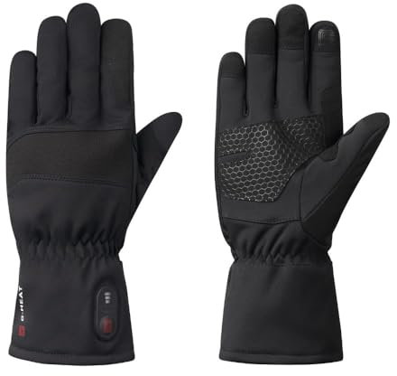 G-HEAT - Komfort+ Wärmende Handschuhe - Gemischte Handschuhe - Taktil - Wasserabweisend - rutschfest. Einsatzbereiche: Freizeit, Arbeit, Personen. Lieferung mit 1 Paar Batterien und Ladekabel.