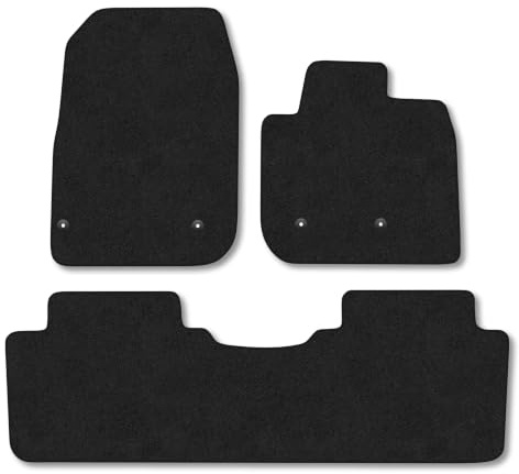 Nissan Ariya (2021+) Carpet Car Mats | Black Edge Trim Tailored Fit Floor Mats Full Coverage Protection Accessories Easy Clean Anti Slip Made in the UK