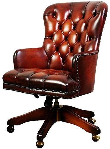 Ergonomischer Stuhl, Home-Office-Schreibtischstühle, Bürostühle mit Lordosenstütze, Bürostühle und Sofas, Vintage-Boss-Stuhl, Bürostuhl, Drehstuhl aus Leder, Konferenzstuhl mit Rollen, Braun ziyu