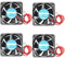 Jopto 4 mini ventiladores de refrigeración silenciosos sin escobillas 50 x 50 x 20 mm 5020 DC 5 V con terminal de 2 pines compatible con impresoras 3D, PC, CPU, carcasas de computadora