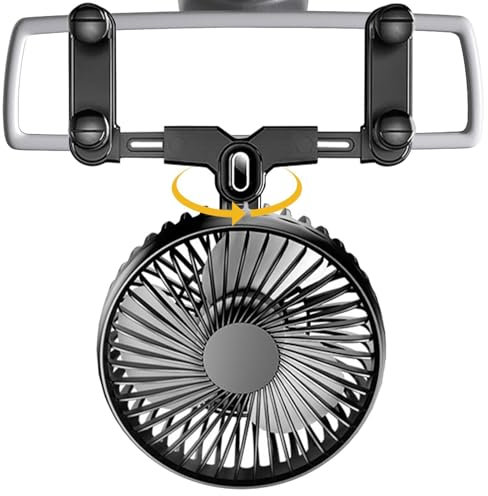 Ventilateur de voiture USB pour poussette, ventilateur de voiture portable universel, ventilateur de voiture pour rétroviseur, ventilateur automatique alimenté par USB, ventilateur de refroidissement