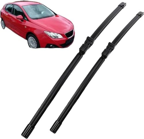 WURF Auto Scheibenwischer Vorne Passend für Seat Ibiza 6J 2008–2017, 24''+16'', Verschleißfest Wasserdicht Wischer Auto Ersetzen Zubehör