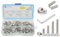 WZHUIDA 150 Stück M5 Schrauben Set, Zylinderschrauben mit Muttern und Unterlegscheiben Sortiment Kit, Edelstahl Innensechskant Schrauben Set, Sechskopfschrauben Muttern mit Schraubenschlüssel