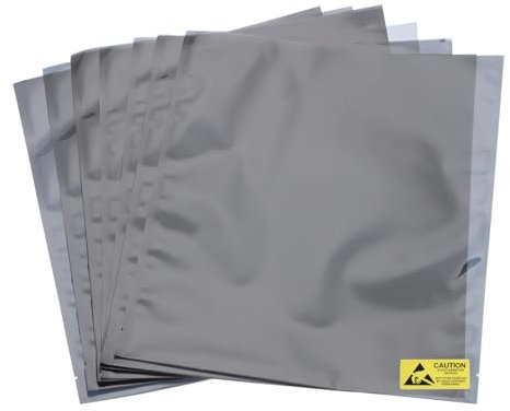 sourcing map 20Pcs Anti Static Bags ESD Shielding Bag Flat Open Top Anti Static Bag for Electronic Devices 8.3x9.4 Inch(210 * 240mm)