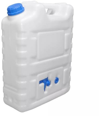 Spares2go Contenedor de agua grande portátil con grifo para camping, caravana, viajes, limpieza, catering, ganadería, elaboración de cerveza (20 L)