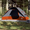 Homgoday Family Tent with Waterproof Dome 6 Person Grey Orange Folding Gazebo Garden Tent for Camping, Parties, Weddings, Terrace, Patio, Outdoor, Beach Pergolas Type1