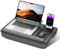 Portable Lap Laptop Desk, Fits up to 17 inch Laptop, with Anti-Slip Strip & Phone Holder, Lightweight Lap Tray Table with Cushion for Couch & Bed (Black A)