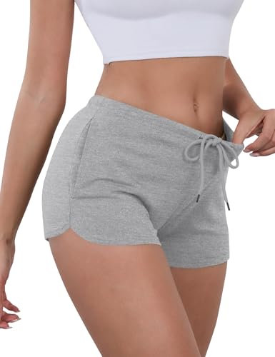 IECCP Sport Shorts Damen Sommer Kurze Hose Laufshorts Sweatshorts für Running Gym Yoga Frauen Kurz Sportshose Leichte Casual Hotpants mit Taschen