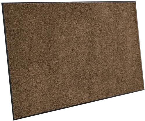 ANRO Schmutzfangmatte Fußmatte rutschfest Türmatte Braun Fußabtreter wetterfest Amigo Sauberlaufmatte mit Gummirand für Innen & Außen 90x250cm