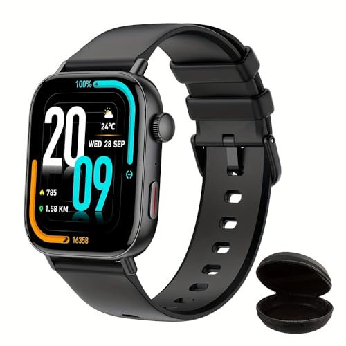 COLMI Reloj Inteligente C8 MAX, Unisex, Smartwatch para Fitness con Pantalla Táctil IPS, 1.93 Pulgadas, Resistente al Agua IP68, 5-10 Días de Batería, Compatible con Android & iOS (Negro)