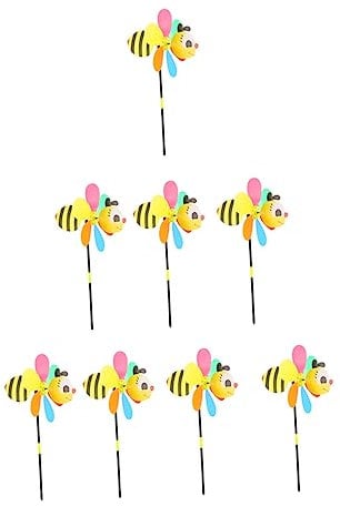UPKOCH 8stücke Teiliges Bunte Windmühlen Kunststoff Cartoon Tier Windrad Garten Dekoration Für Outdoor Spaß