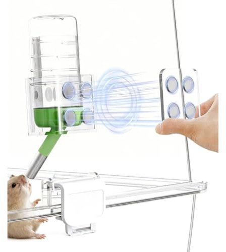 RARITYLL Hamster Water Bottle Holder Magnetic, Drop-Resistant Stand with Adjustable Height, Fits Bottles up to 5cm for Hamsters, Guinea Pigs, Small Pets Cage Accessories