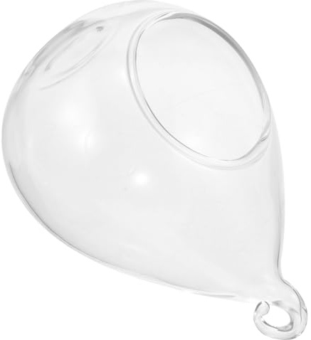 DEARMAMY Terrarium Suspendu en Verre Transparent 13,5 Cm de Globe, Pot Décoratif pour Plantes Aériennes Succulentes, Support Élégant pour Tillandsia D’intérieur